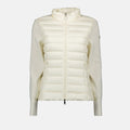Ivory Knit Sleeve Puffer Jacket