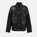 Oversized Medusa Button Denim Jacket