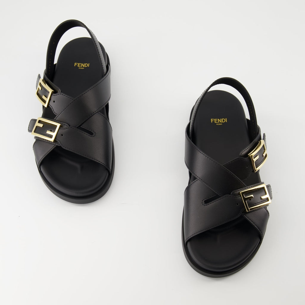 Sandals with Buckle Hardware