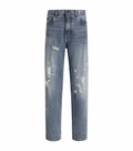 DG Distressed Straight-Leg Jeans