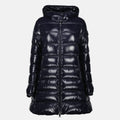 Glossy Hooded Long Puffer Coat