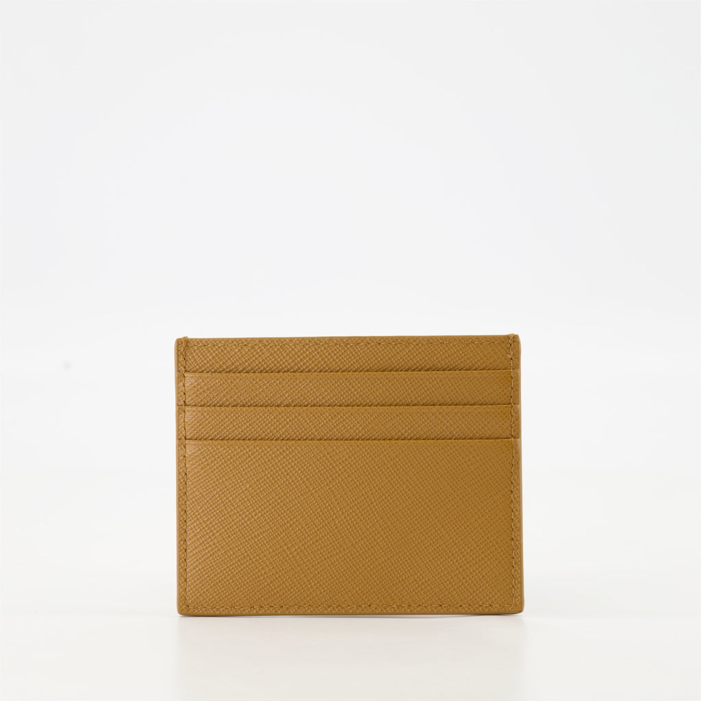 Saffiano Leather Card Holder – Tan