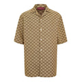 Men’s GG Linen Sleeve Patterned Shirt
