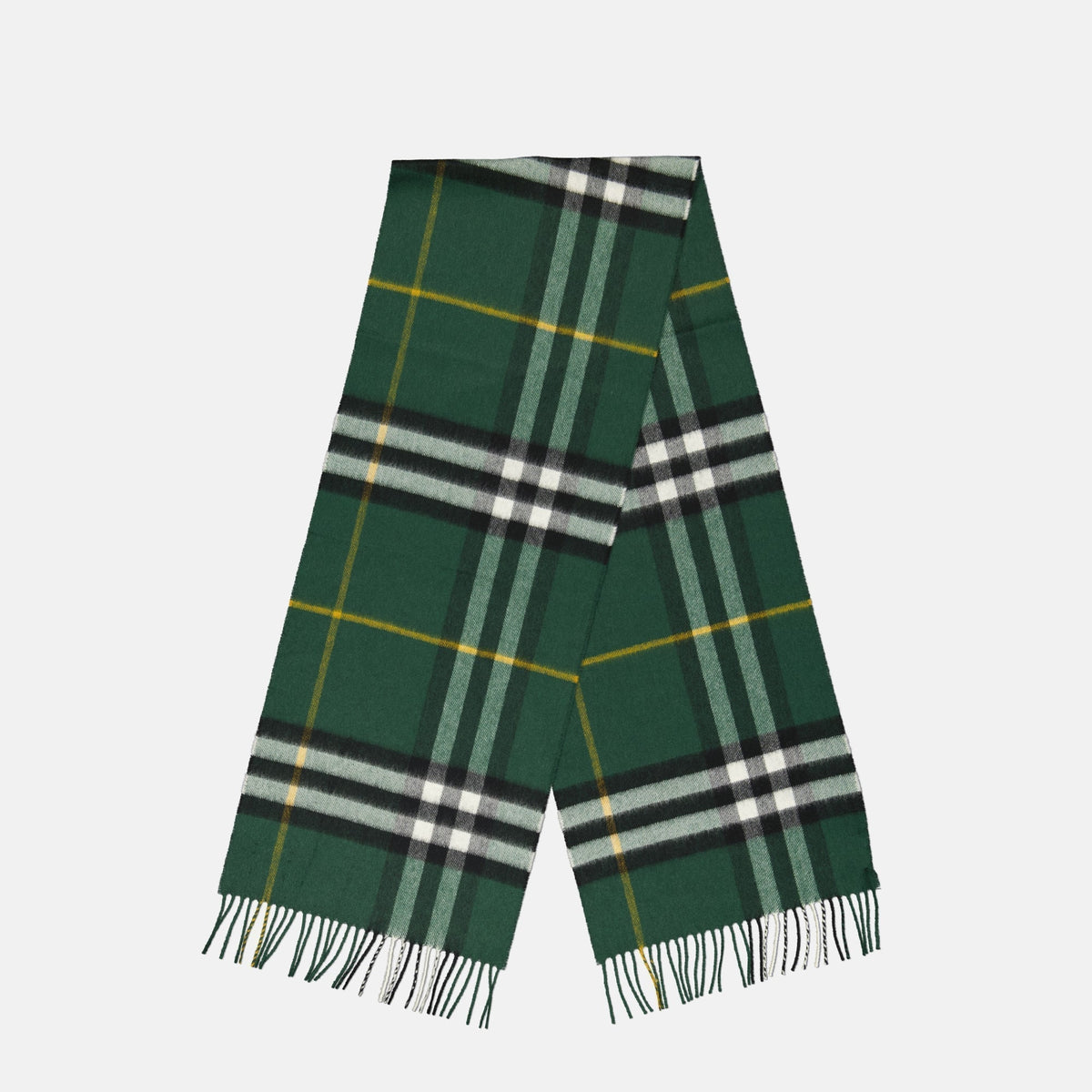 Check Wool Scarf – Forest Green Plaid Scarf