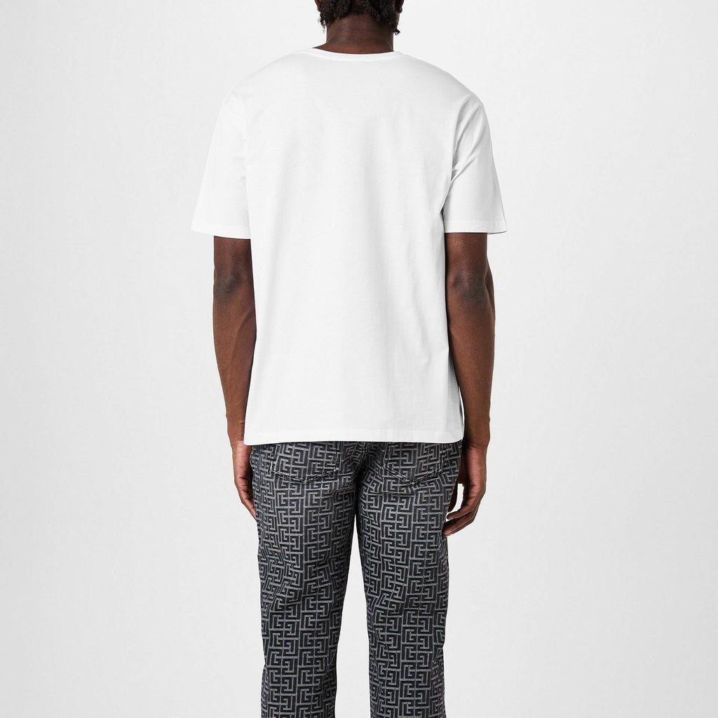 Coin Logo Cotton T-Shirt – White