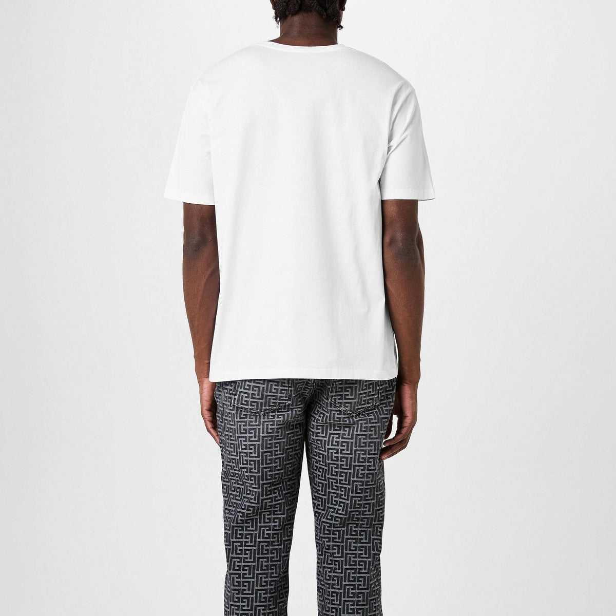 Coin Logo Cotton T-Shirt – White