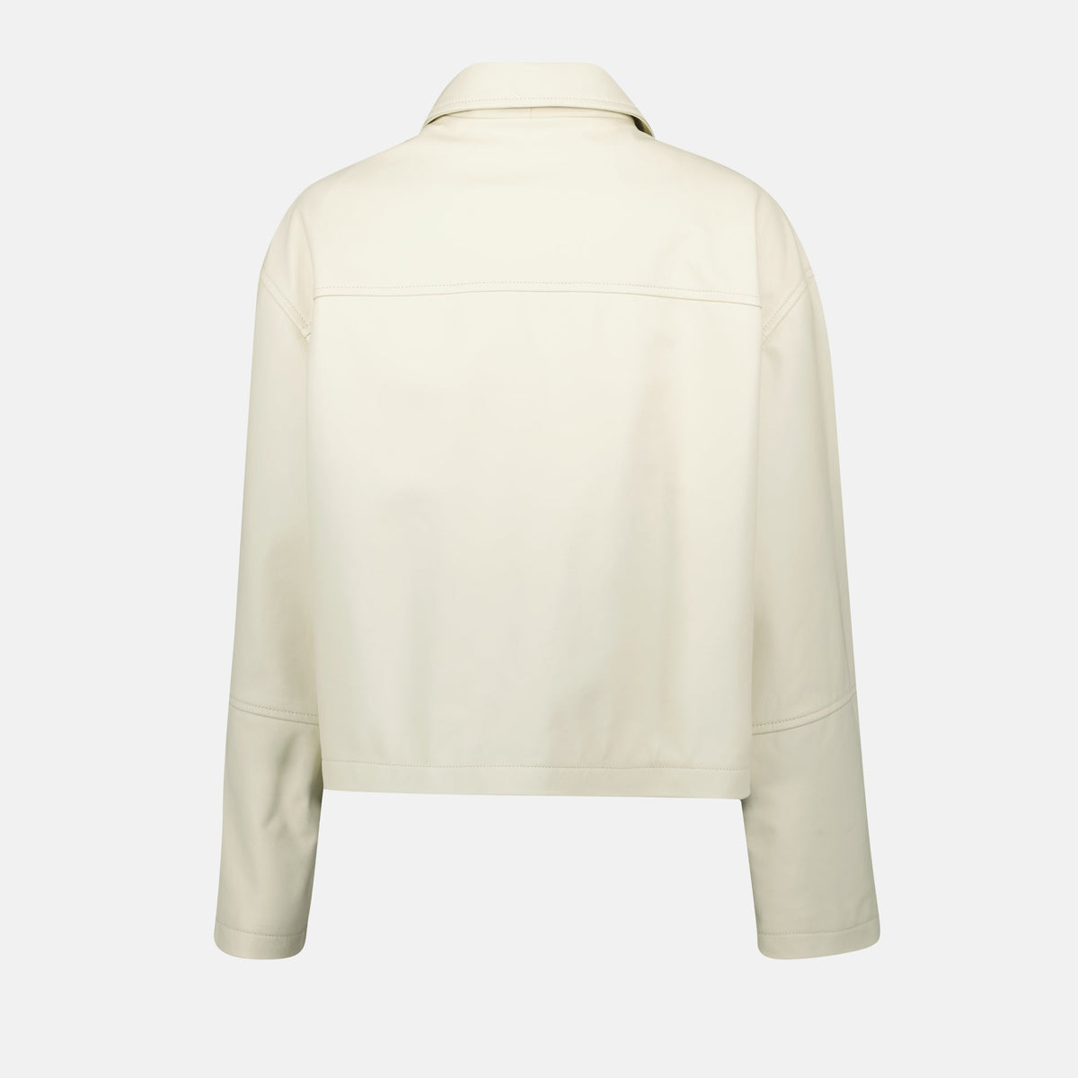 Cream Cropped Utility Jacket