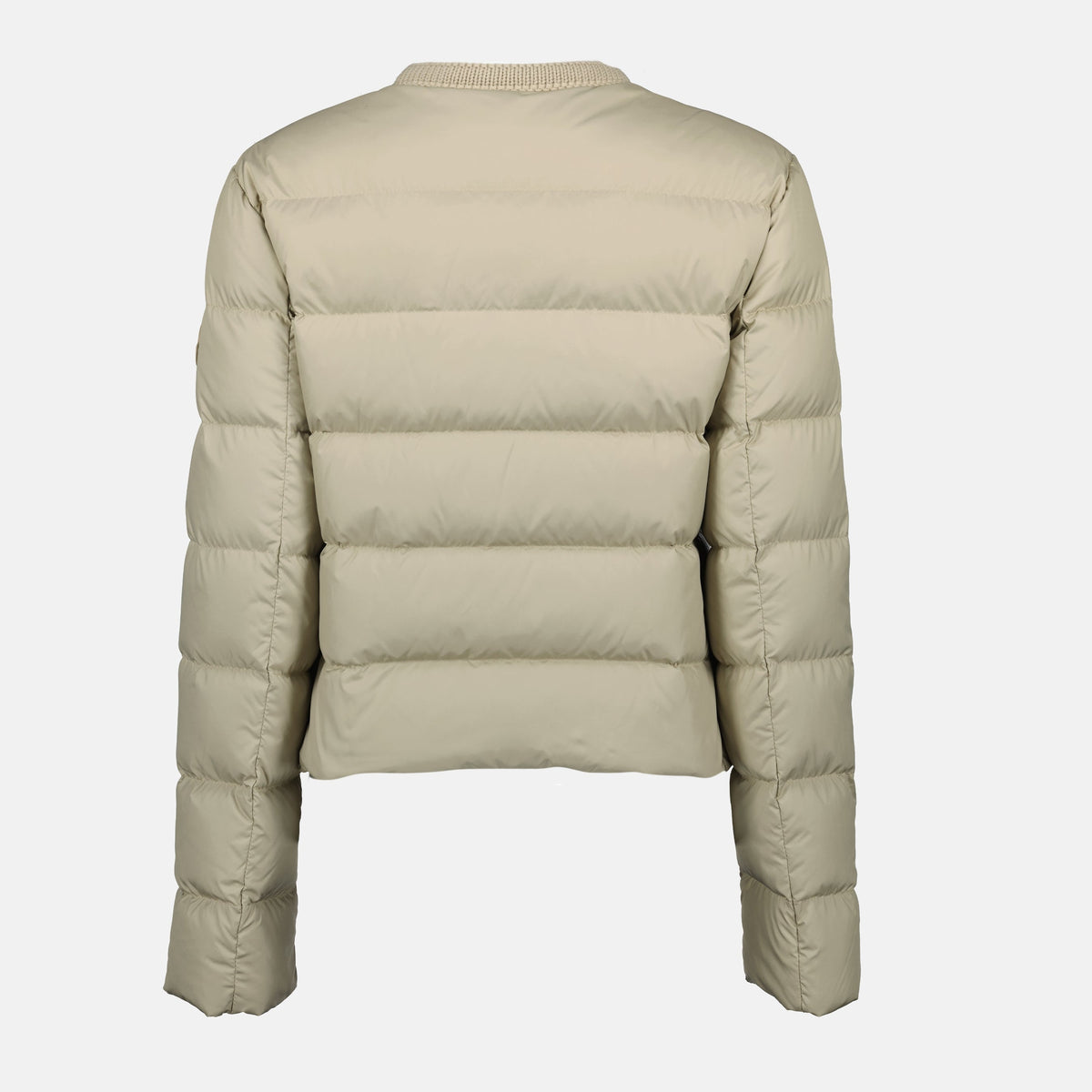 Light Beige Cropped Down Jacket