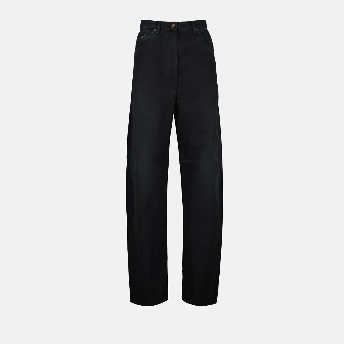 Wide-Leg Dark Wash Denim Jeans
