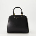 Small Antigona Top Handle Bag in Black Leather