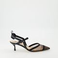 Mesh Slingback Pumps