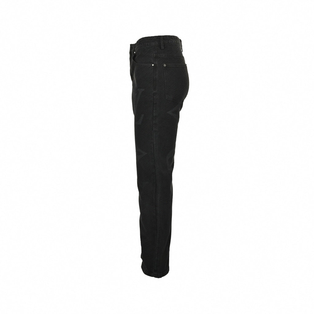 Black Monogram Shadow Denim Jeans