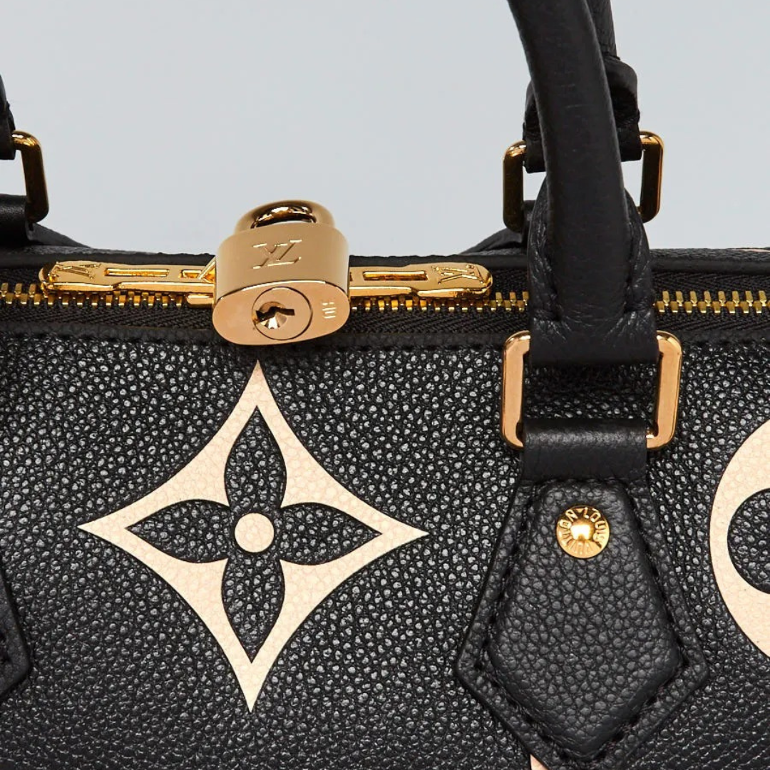 Louis Vuitton Speedy Bandoulière 25 Empreinte Bag Black