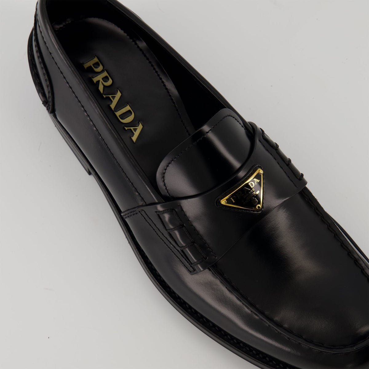 Brushed Leather Loafers