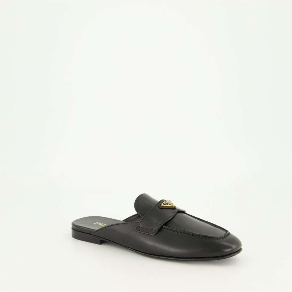 Leather Loafer Mules