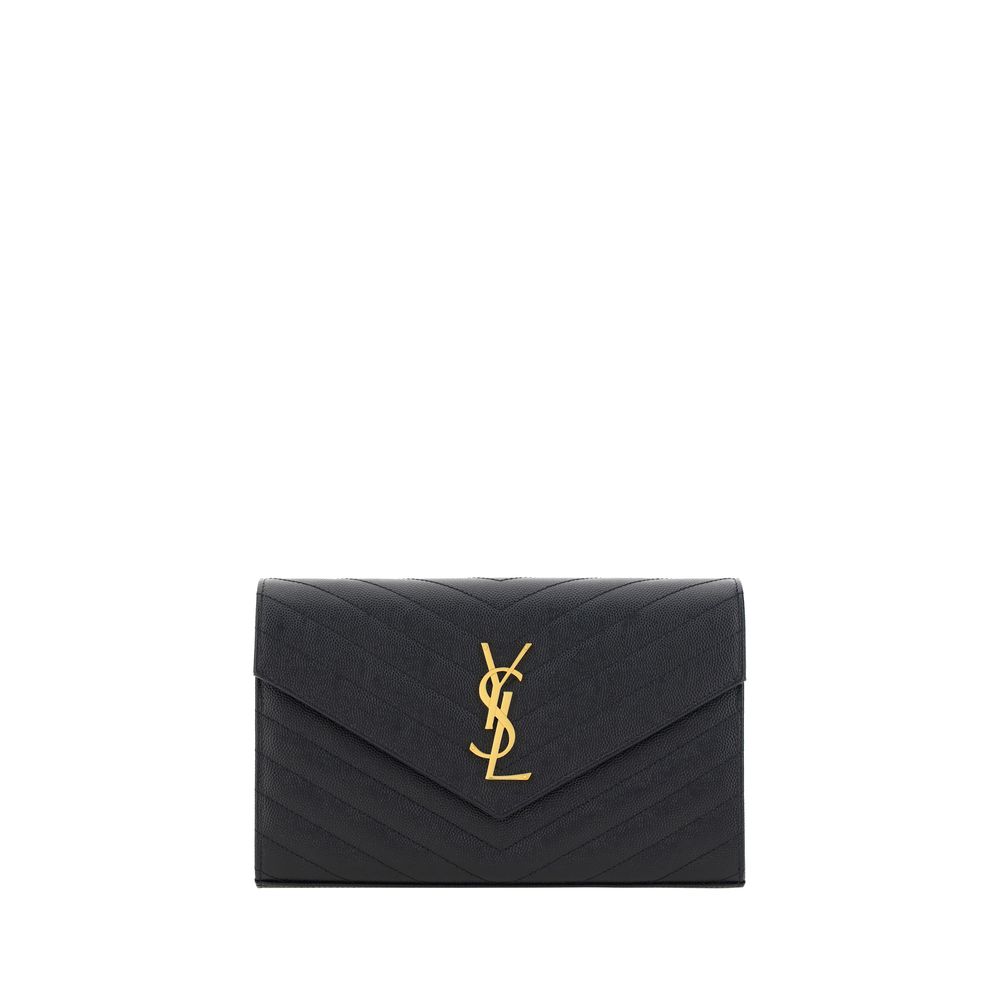 Saint Laurent Black Monogram Shoulder Bag