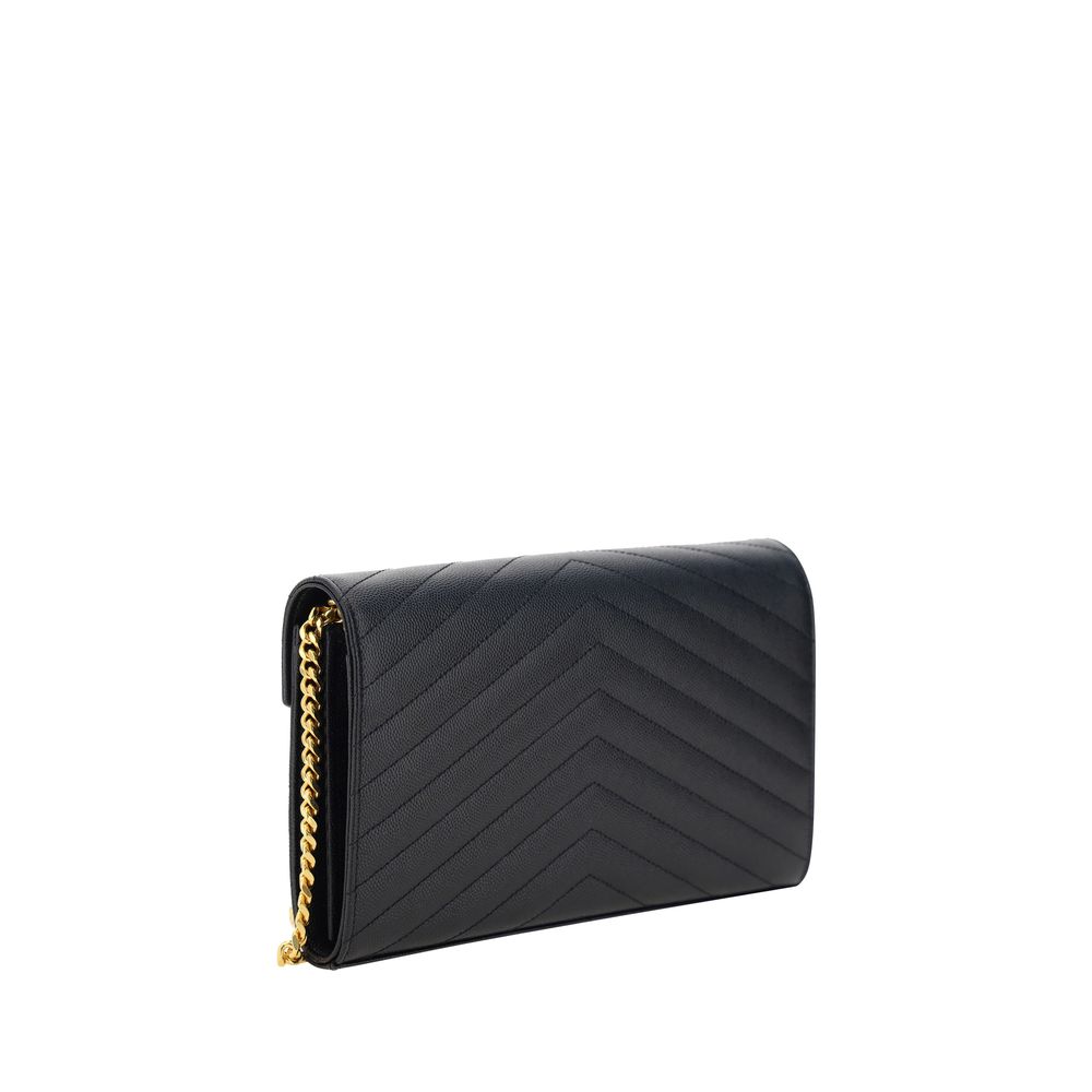 Saint Laurent Black Monogram Shoulder Bag