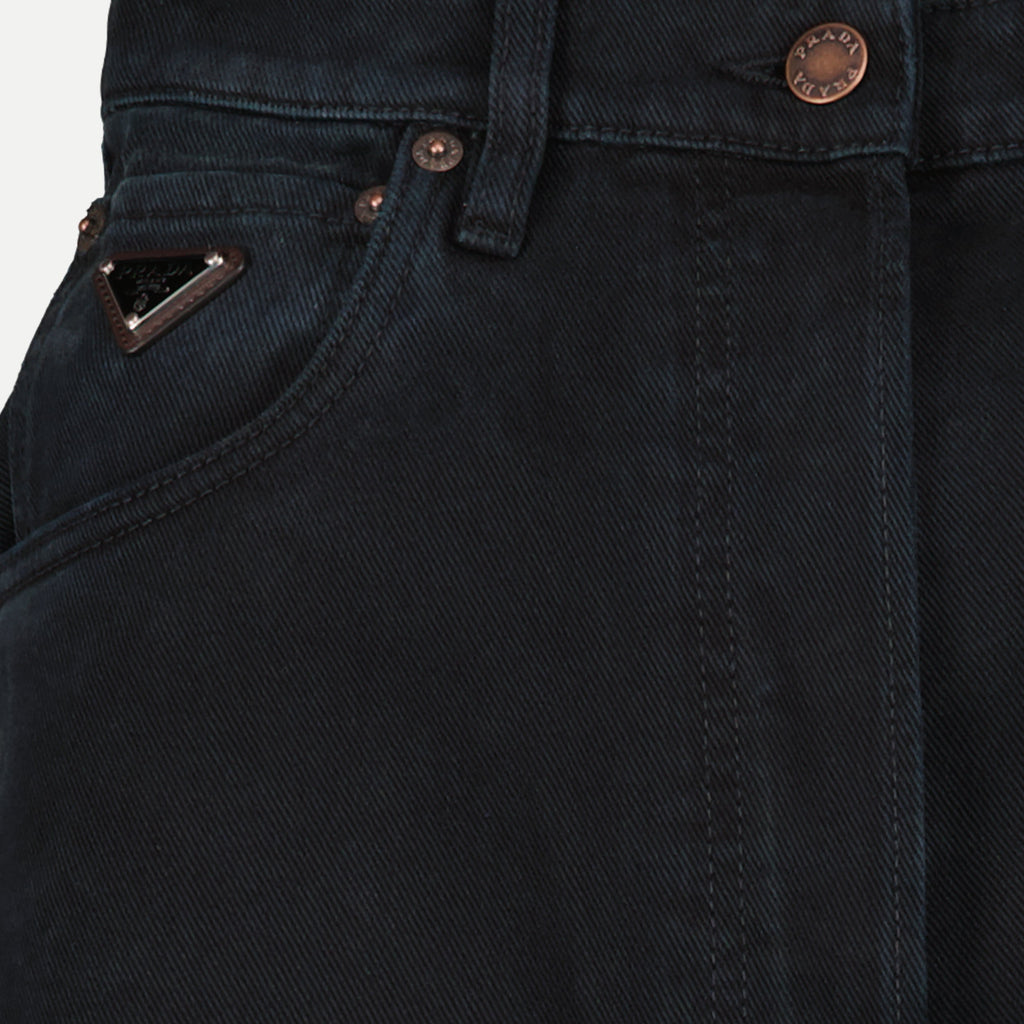 Wide-Leg Dark Wash Denim Jeans