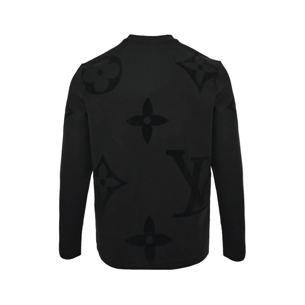 LV Monogram Long-Sleeved Cotton Crewneck