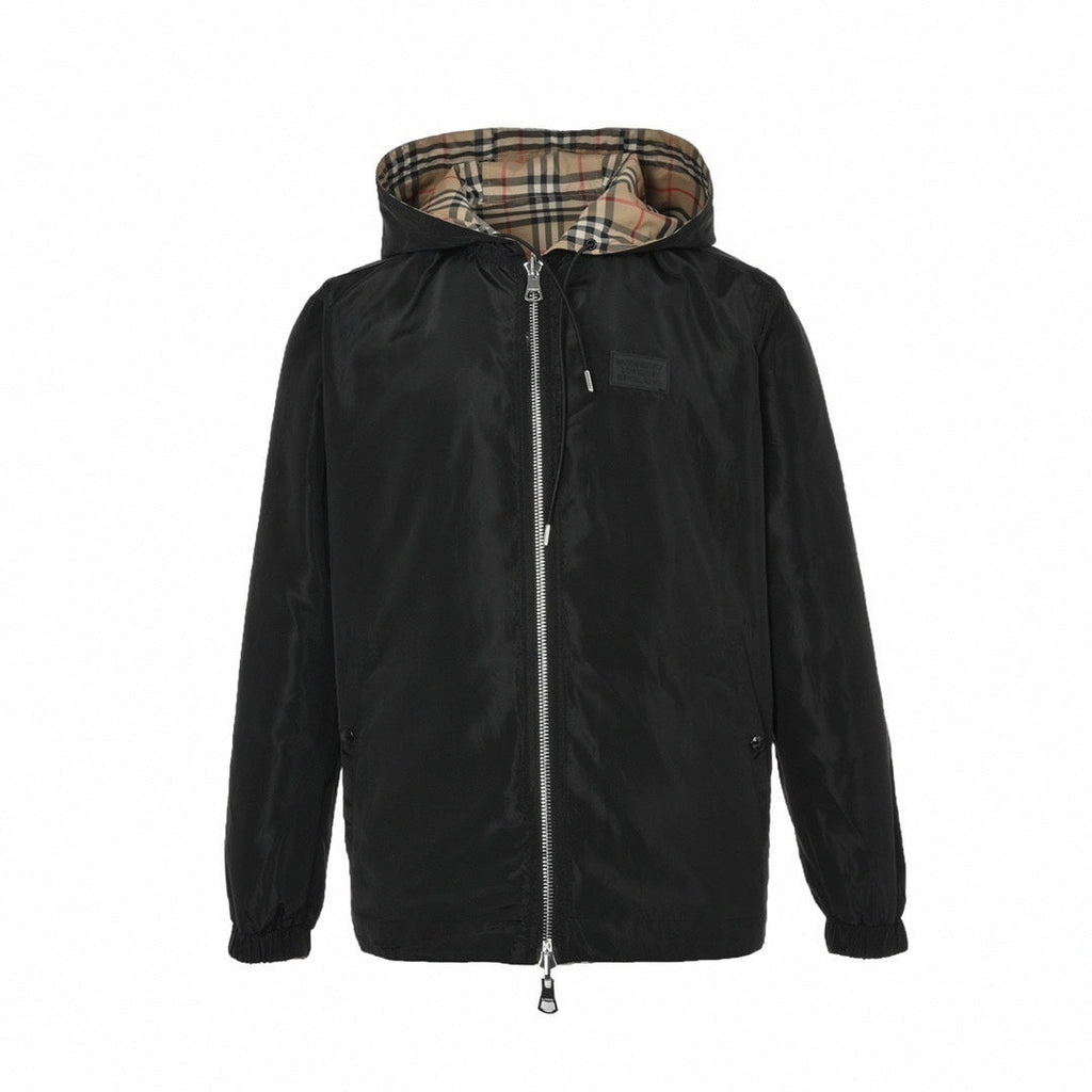 Reversible Vintage Check Hooded Windbreaker