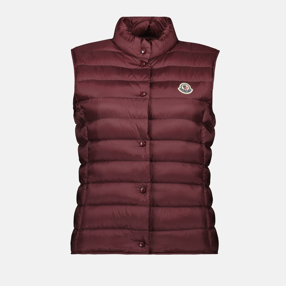 Burgundy Quilted Down Vest