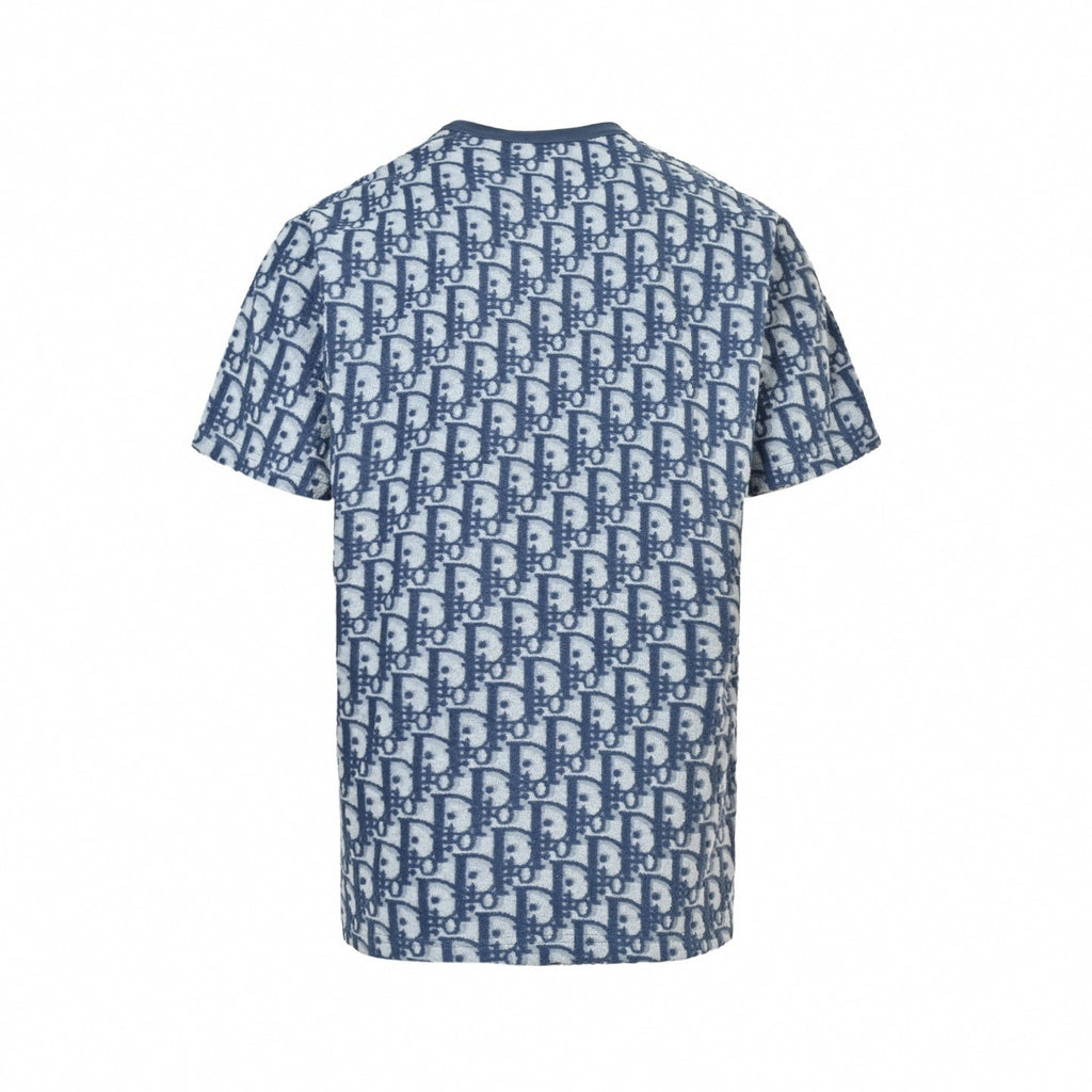 Oblique Monogram Toweling T-Shirt | Blue