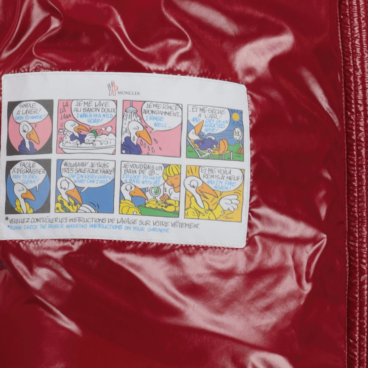 Glossy Red Hooded Puffer Jacket