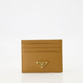 Saffiano Leather Card Holder – Tan