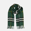 Check Wool Scarf – Forest Green Plaid Scarf