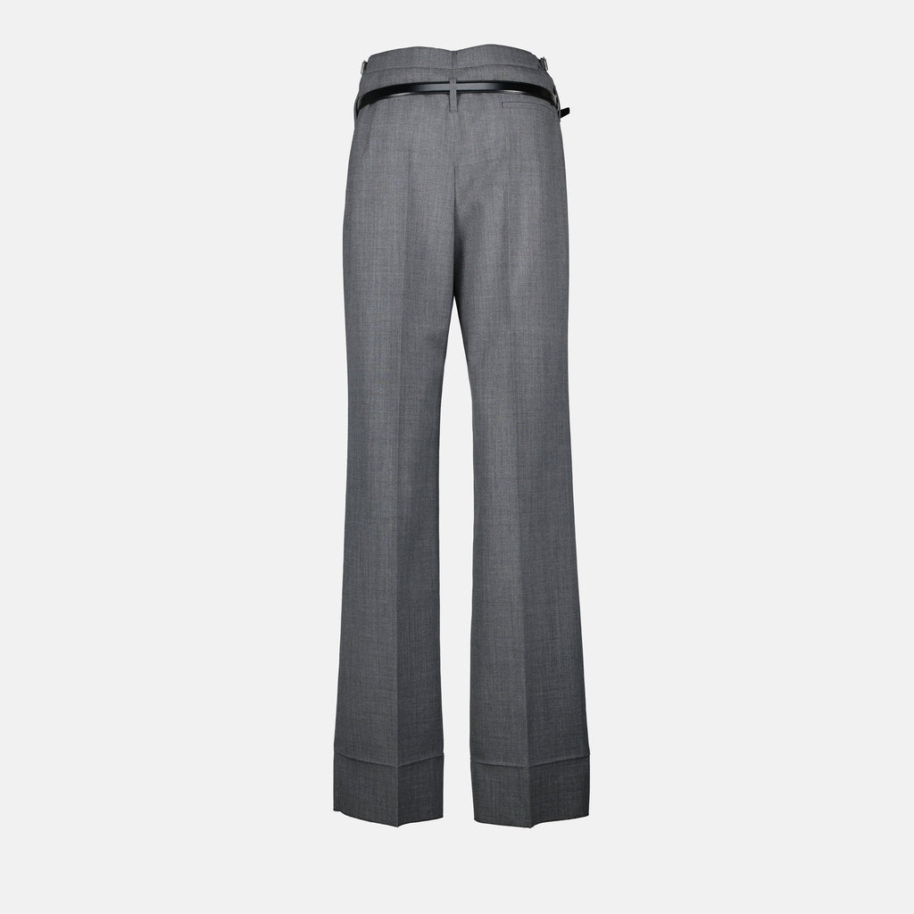 Tailored Flared Wool Trousers