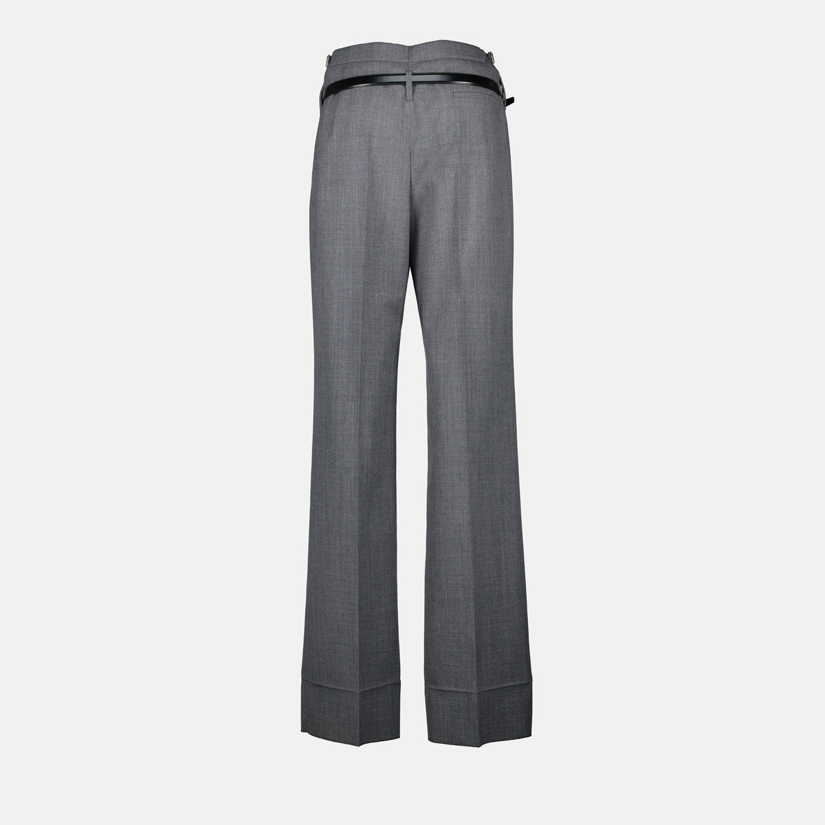 Tailored Flared Wool Trousers