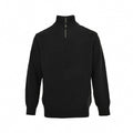 Damier Check Half-Zip Stand-Collar Knit Sweater