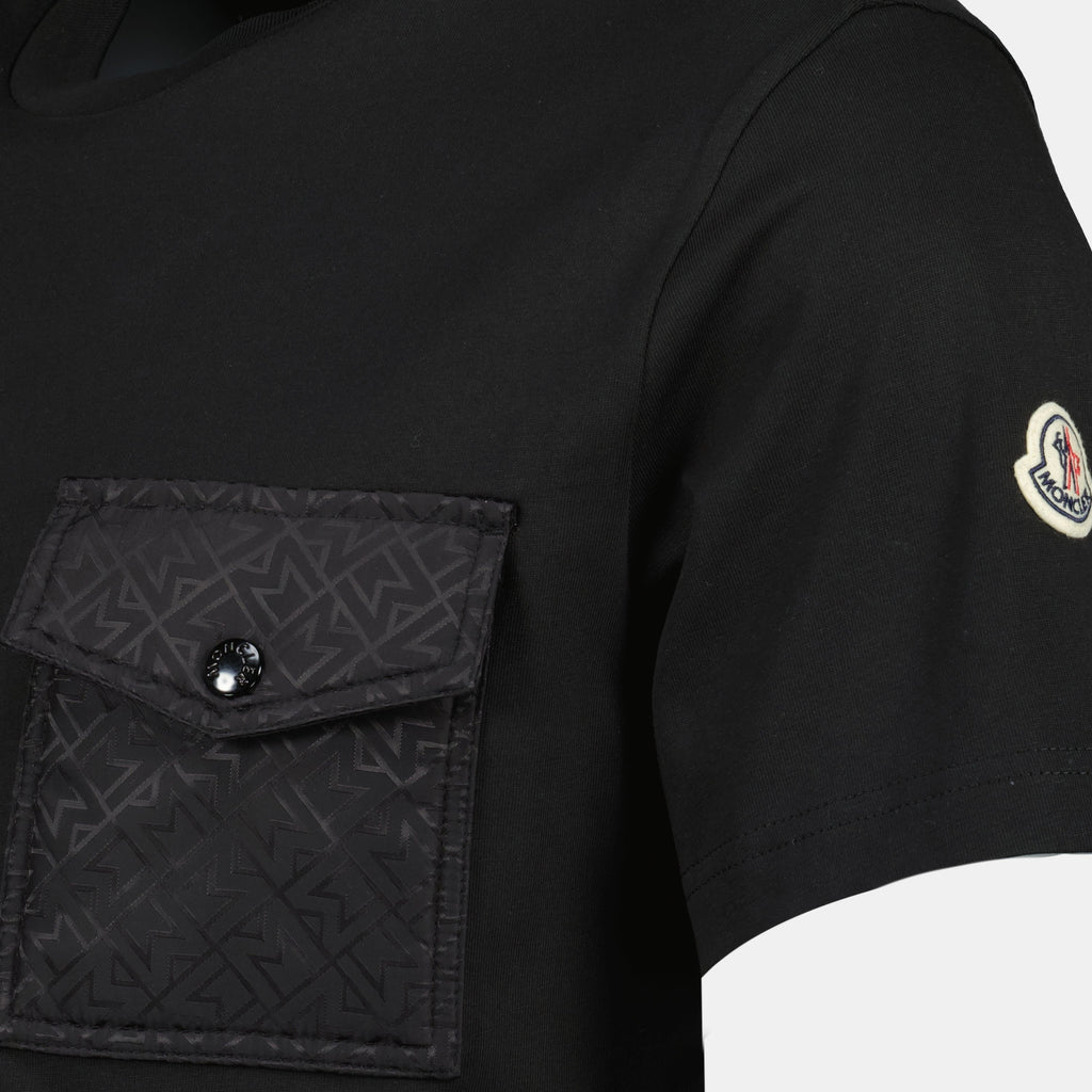Black Monogram Pocket T-Shirt