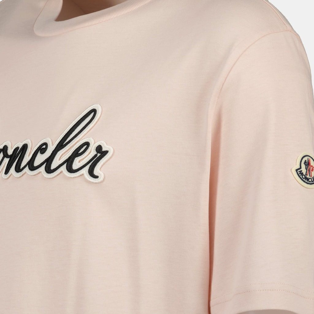Light Pink Embroidered Logo T-Shirt