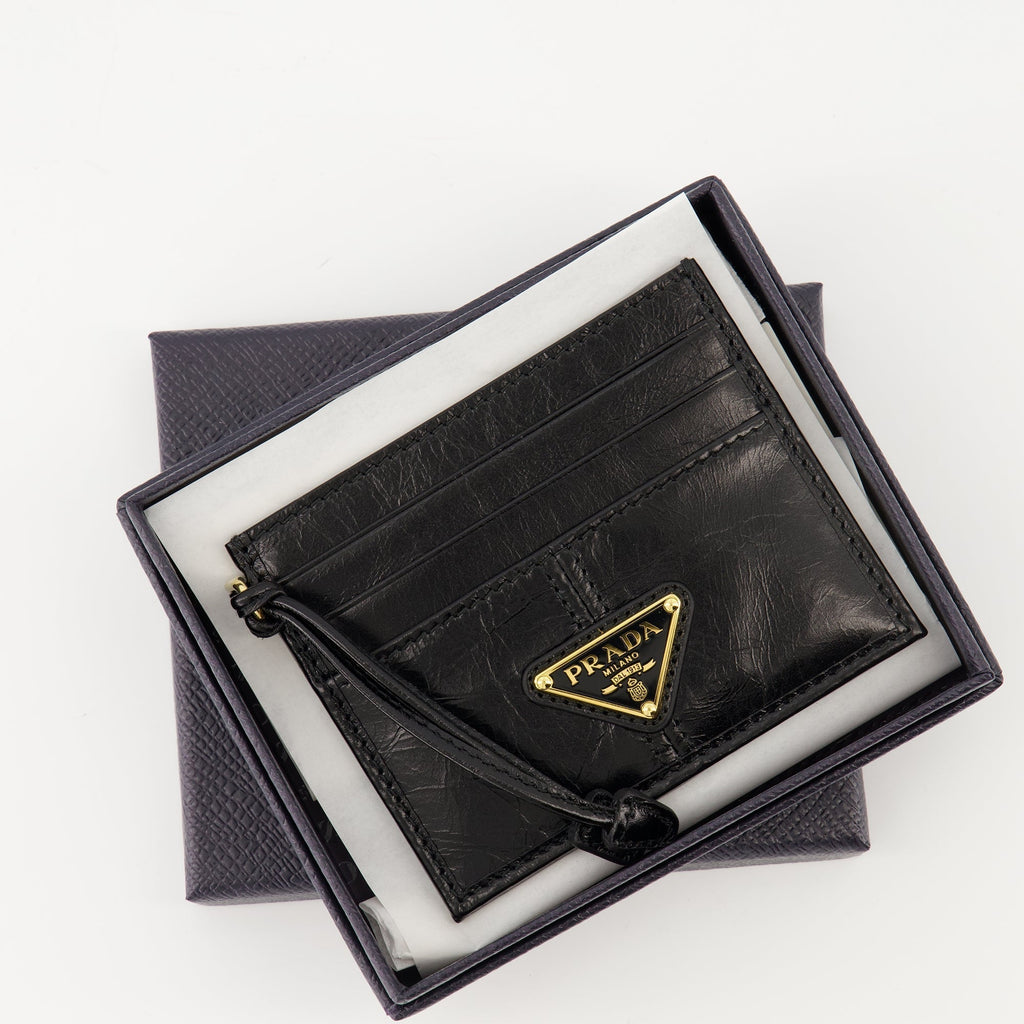 Leather Card Holder with Strap