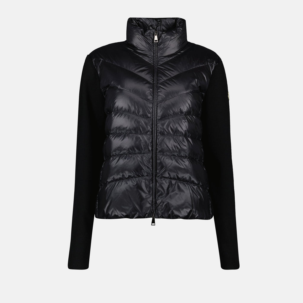 Quilted Knit-Sleeve Puffer Jacket