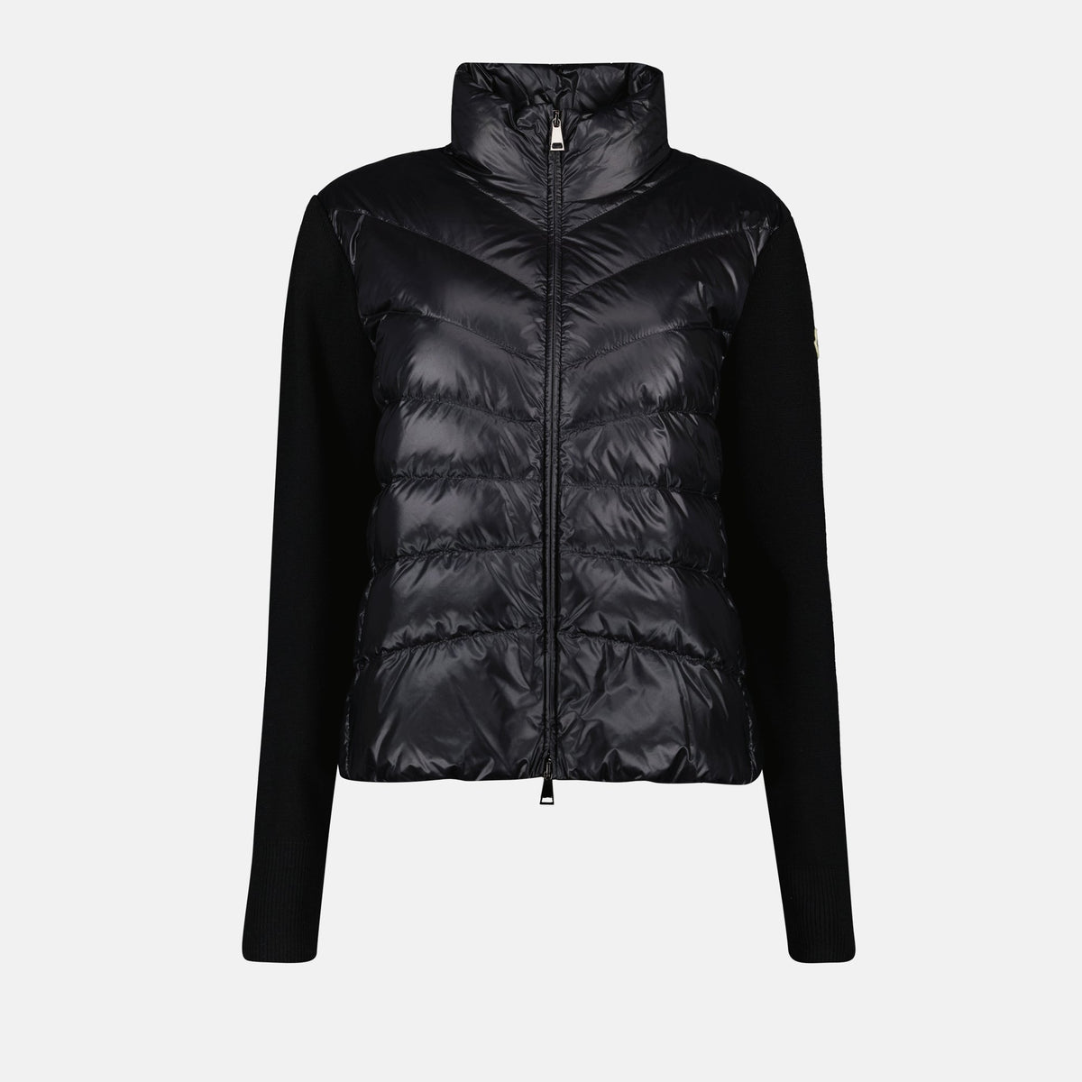 Quilted Knit-Sleeve Puffer Jacket