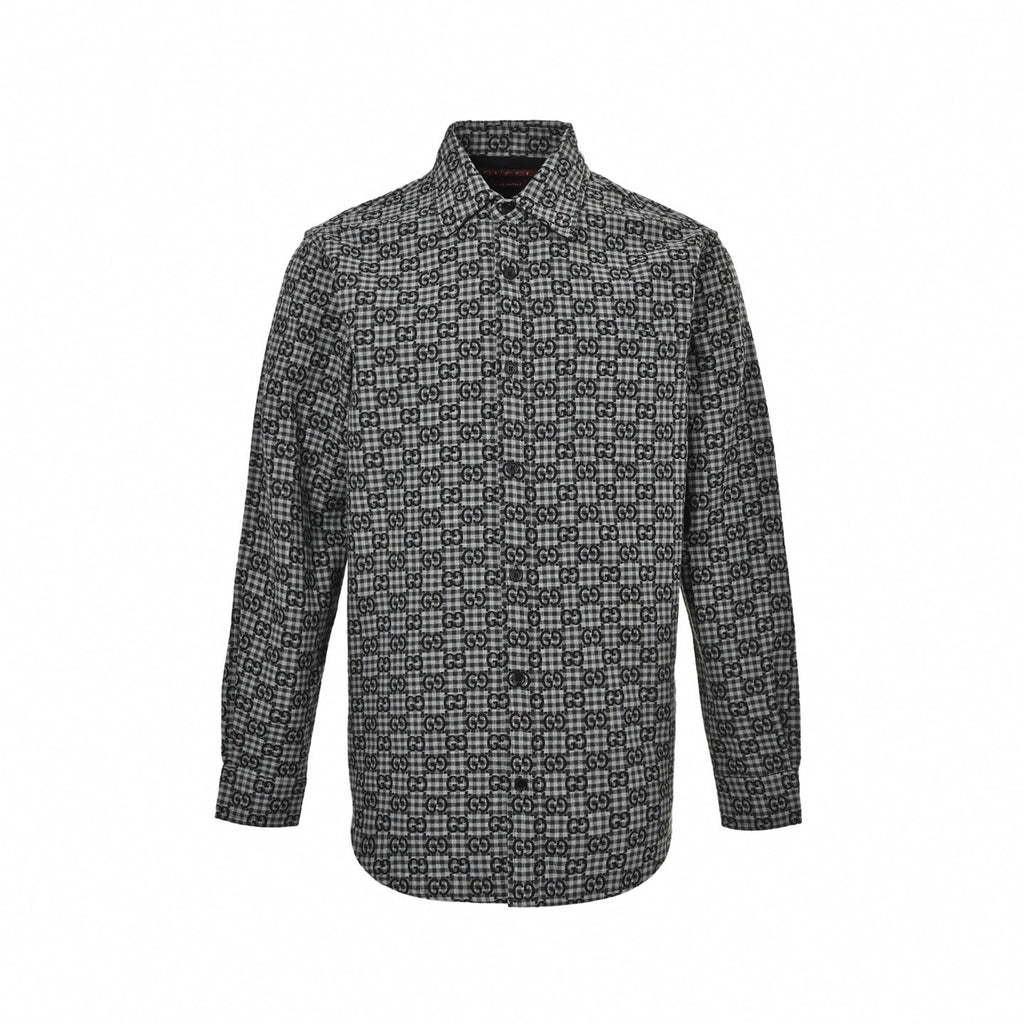 GG Gingham Check Flannel Shirt