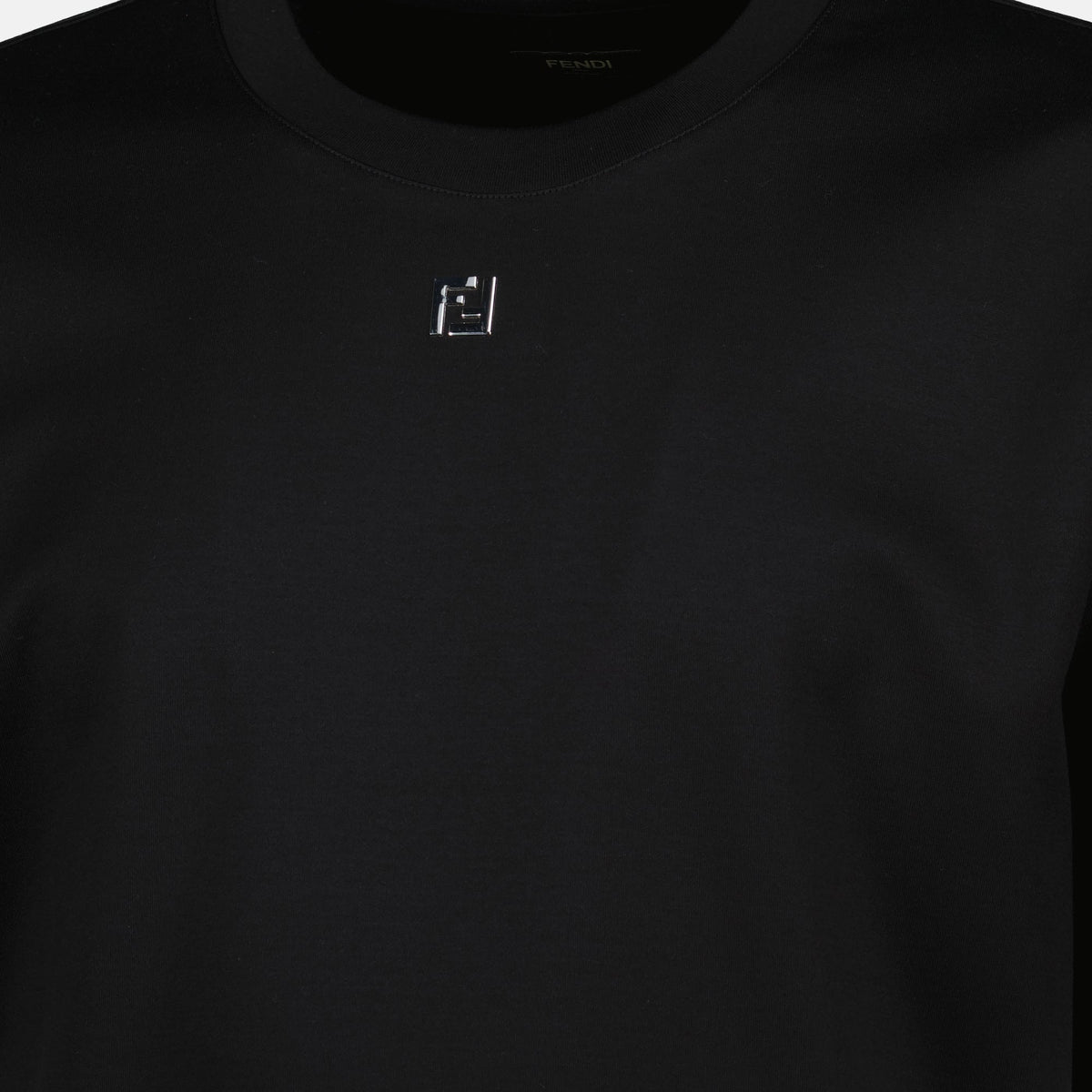 Black FF Logo Cotton T-Shirt