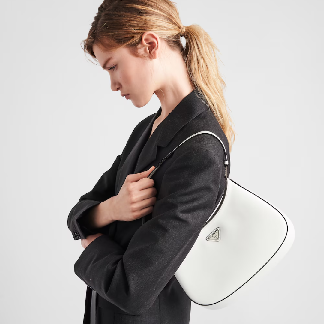 Prada Cleo Shoulder Bag In Brushed Leather