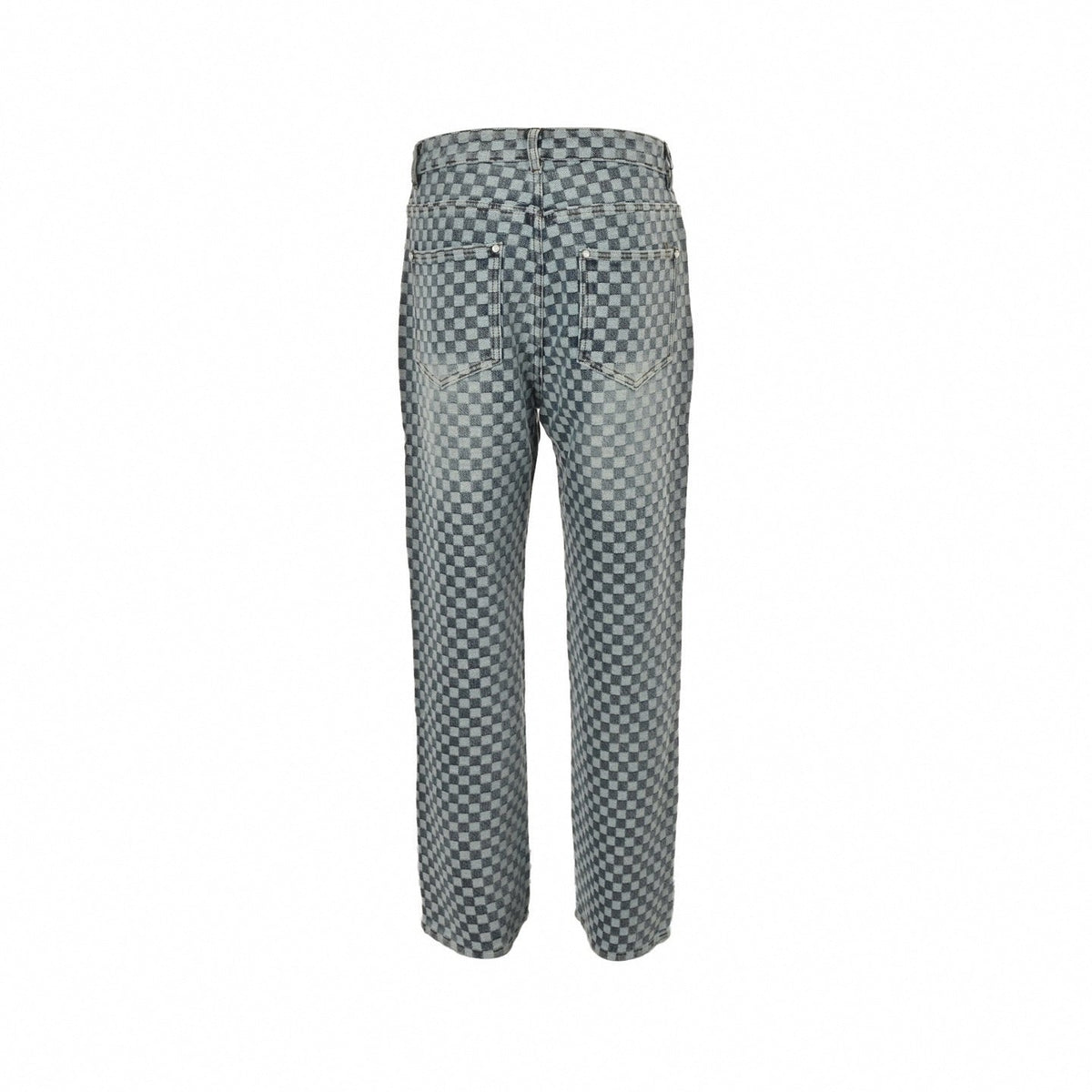 Damier Checkerboard Jacquard Denim Jeans
