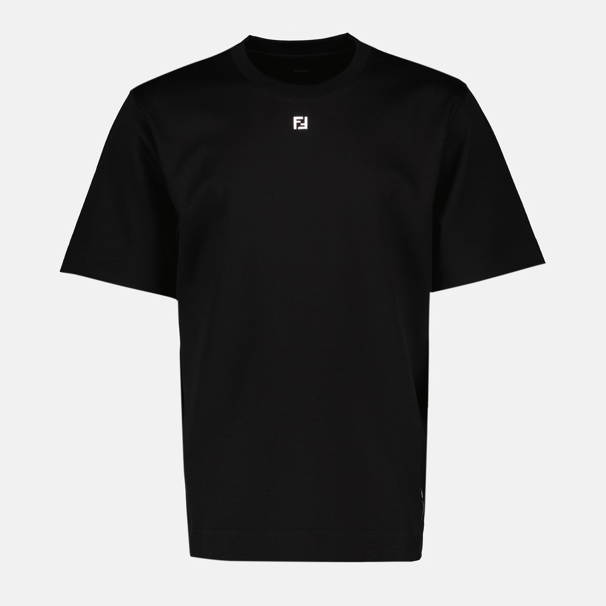 Black FF Logo Cotton T-Shirt