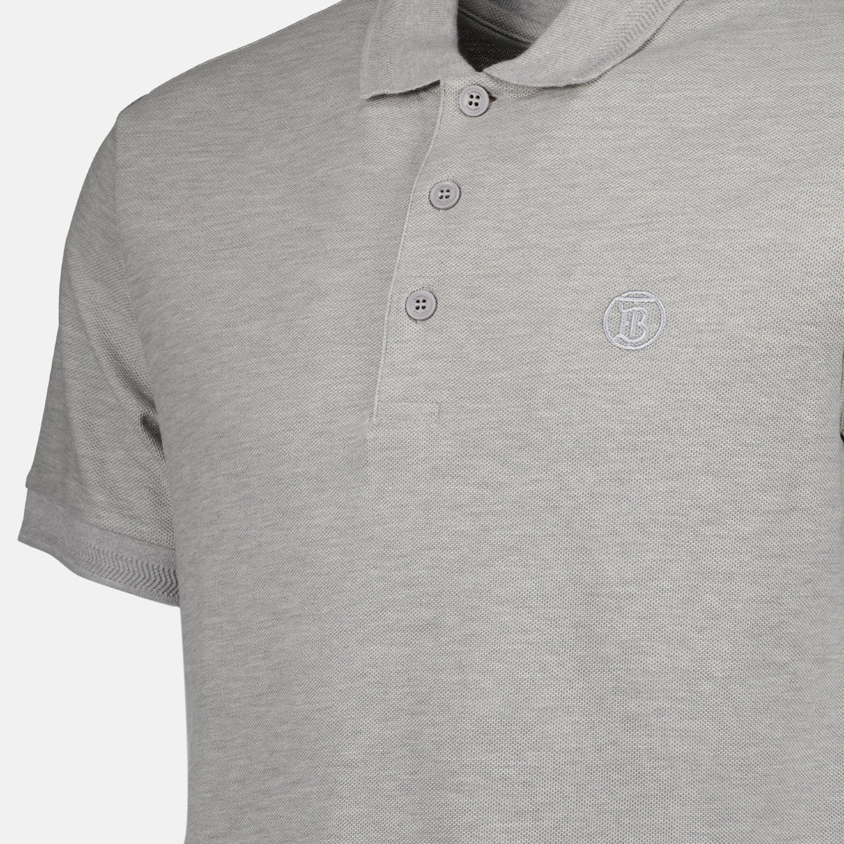 Grey Polo with Tonal TB Monogram