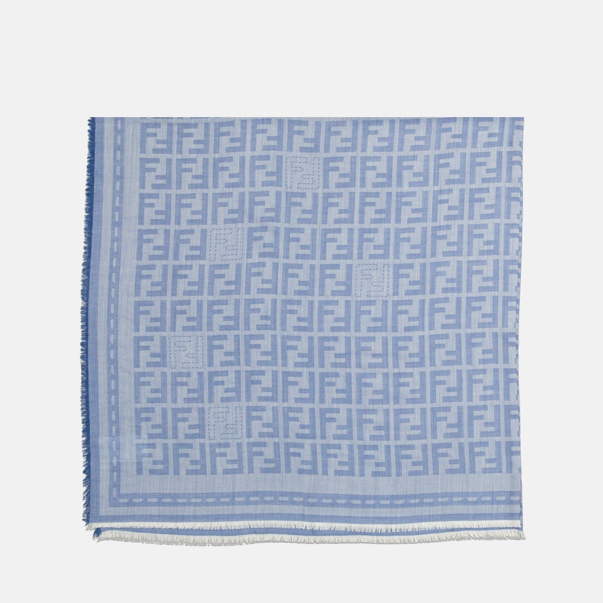 Logo Jacquard Scarf– Light Blue