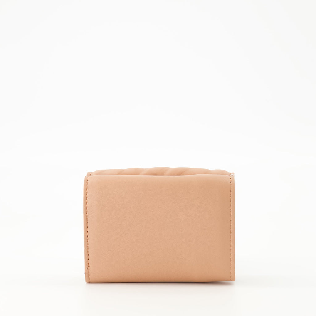 Embossed Leather Card Holder Wallet – Nude