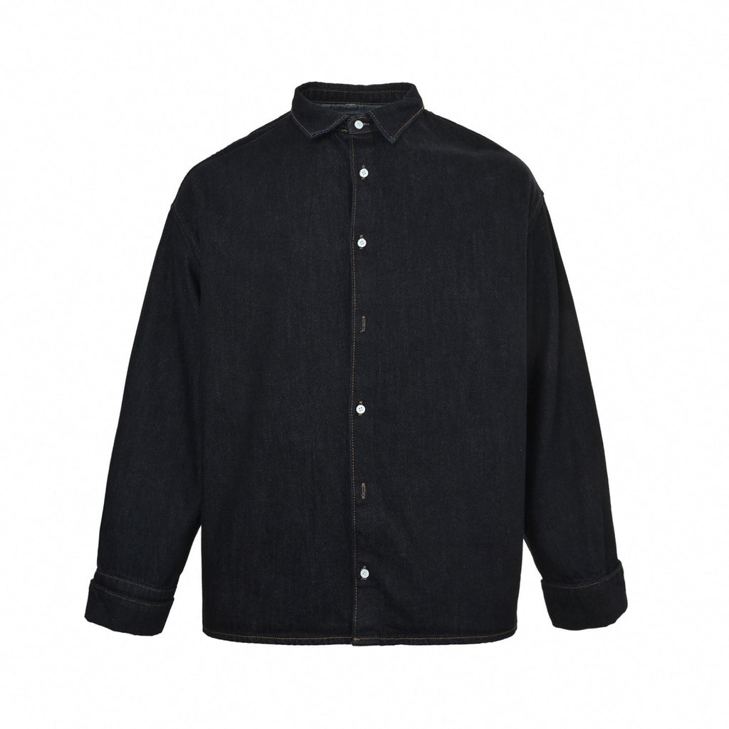 Triangle Logo Back Denim Shirt Jacket