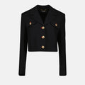 Cropped Medusa Button Tailored Jacket
