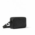 Monogram Embossed Leather Mini Pochette / Crossbody (All Black)