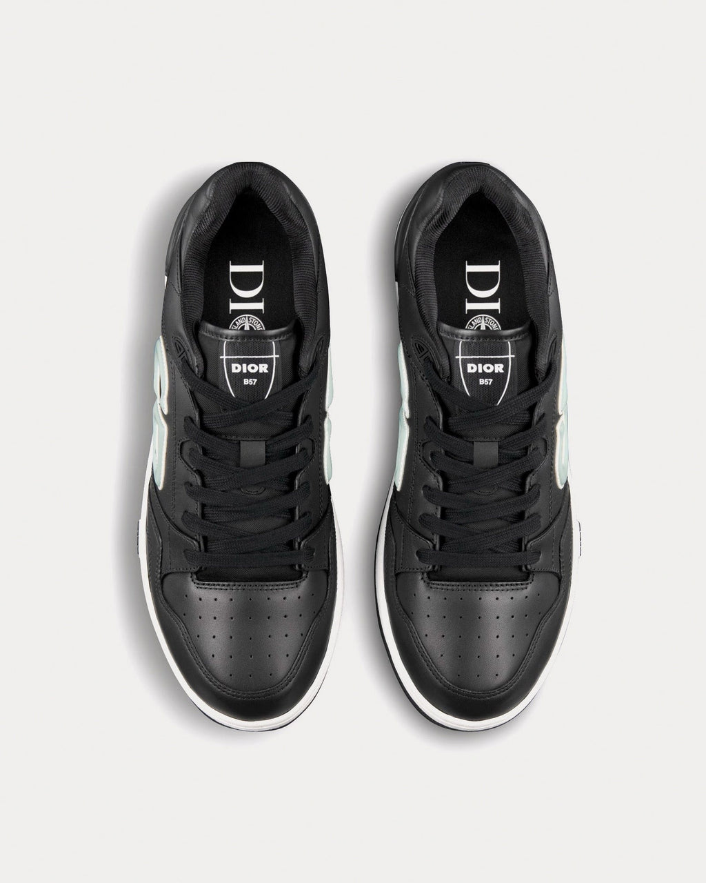 B57 Low-Top Sneaker – Black with Ice Blue CD Signature
