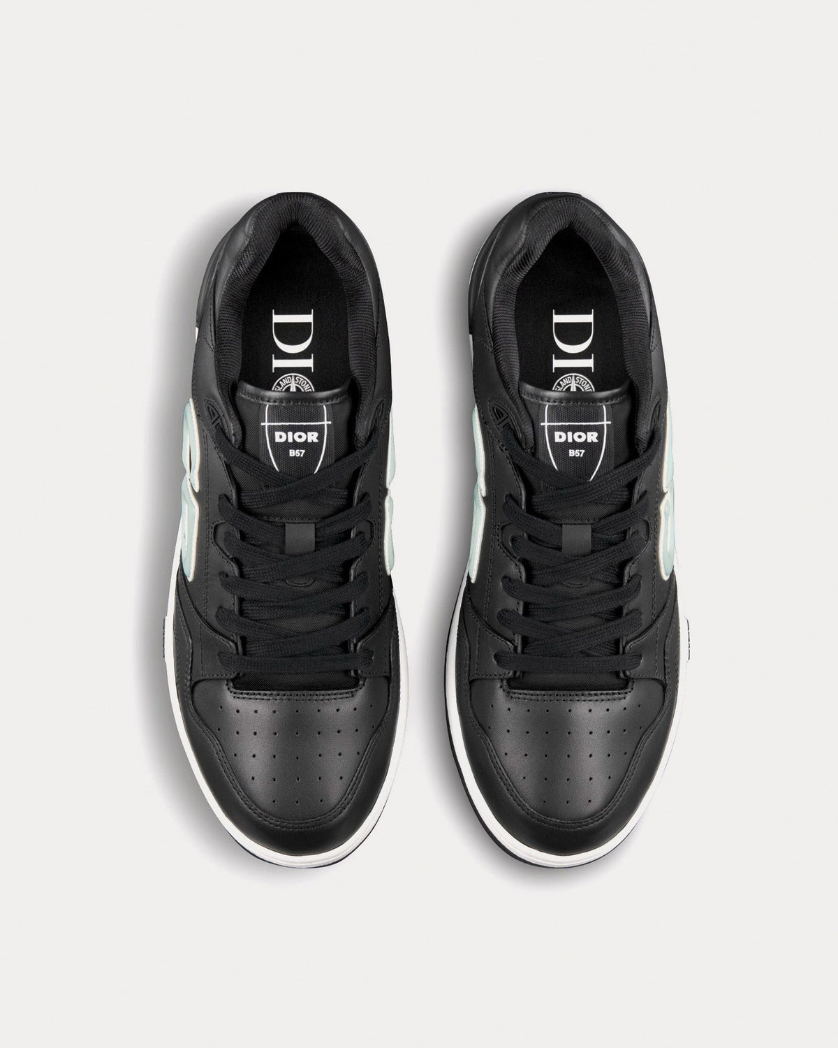 B57 Low-Top Sneaker – Black with Ice Blue CD Signature